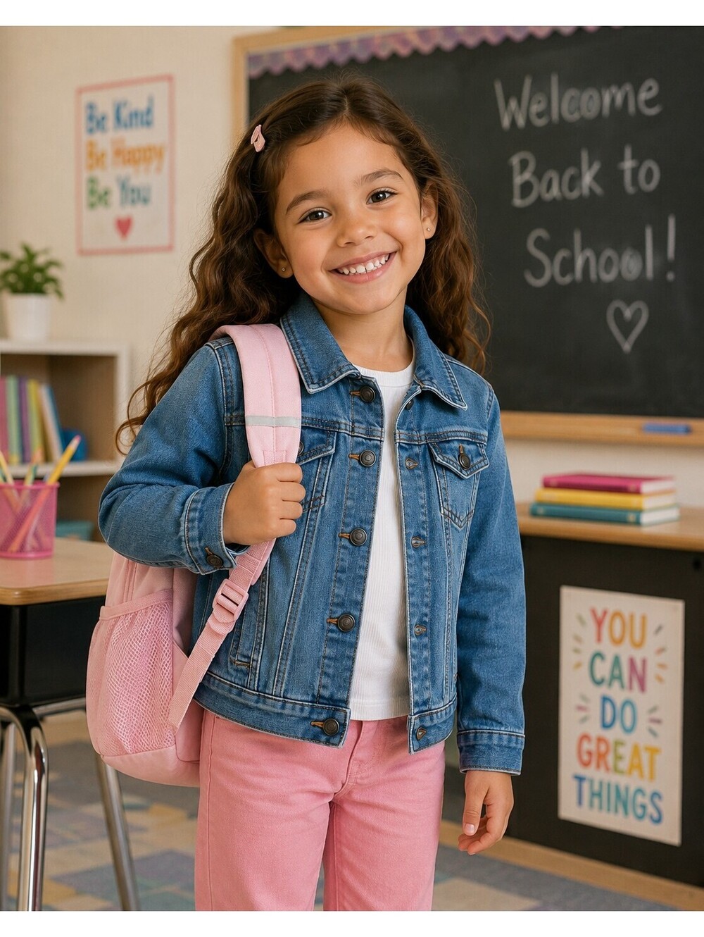 Time and Tru kids button front Denim jacket